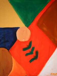 9A-3737-200 THREE CROWS-16in.X20in.-Acrylic-on-Canvas