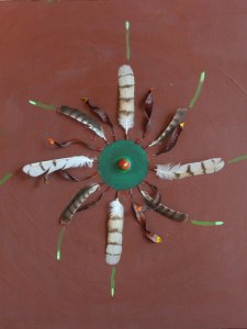 12MA-2522-MANDALA-1-24inX24inAcrylic Mixed Media-on-Canvas