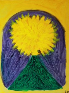 2MF-4319-SUNFLOWER-16inX20in-Acrylic-on-Canvas