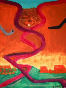 1MM-3758-221-GOPHER SPIRIT-16in.X20in.-Acrylic-on-Canvas